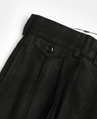 Lot 841 1940s Linen Two Tuck Slacks - Black