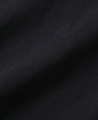 fabric texture of Black Short Sleeve Henley T-Shirt