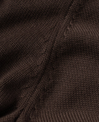Wool-Blend Roll Neck Sweater - Coffee