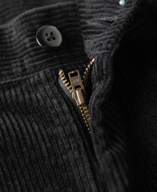 1960s Double Pleated Corduroy Trousers - Black