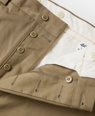 Lot 829 1940s High-Waisted Work Trousers - Khaki