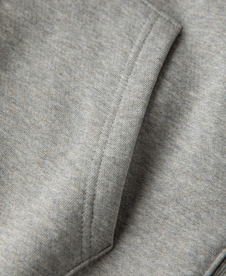 1950s Heavyweight Cotton Fleece Hoodie - Light Gray