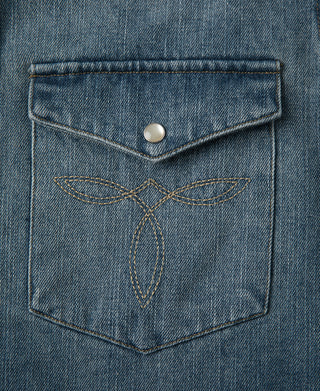 1950s Slub Denim Western Shirt