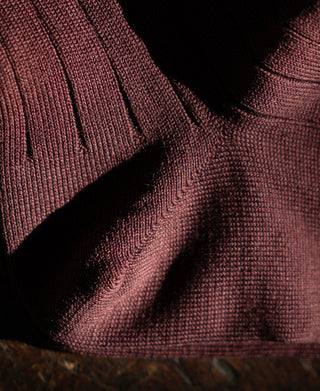 1950s Ribbed Dress Socks - Wine