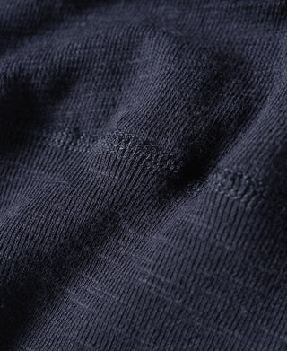 Side Closing Short Sleeve Henley T-Shirt - Navy