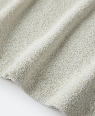 Terry Cloth Long Sleeve Johnny Collar T-Shirt