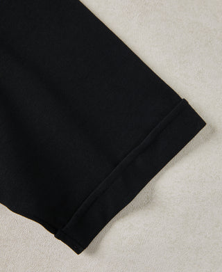 Raglan Sleeve Cotton-Piqué Polo Shirt - Black