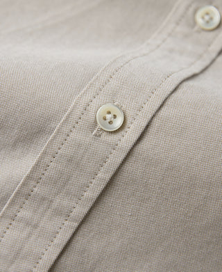 Classic Button-Down Oxford Shirt - Light Khaki