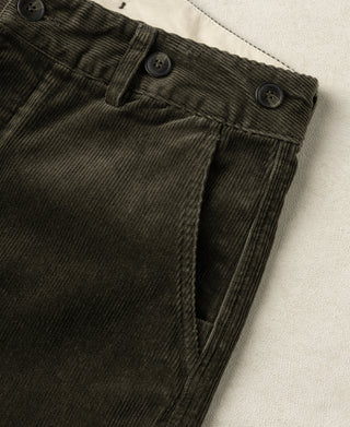 1920s Heavy Corduroy Farmer Work Trousers - Dark Green