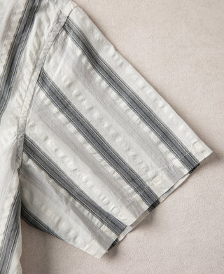 1940s Seersucker Stripe Shirt - White