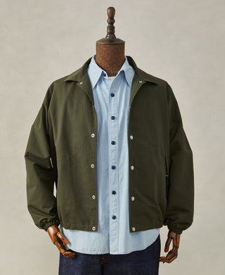 60/40 Water-Repellent Coach Jacket - Olive