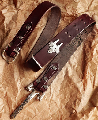 Horween Cavalry Belt - Burgundy