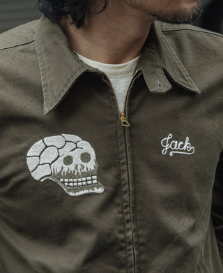 Skull Embroidery Vietnam Souvenir Jacket