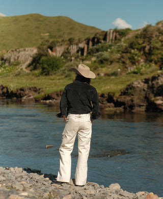 Bolero Embroidered Corduroy Western Shirt - Black