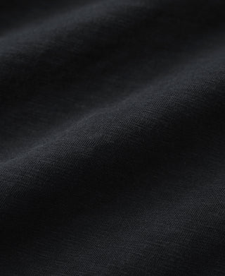 fabric texture of Vintage Slub Cotton Cap Sleeve T-Shirt - Black
