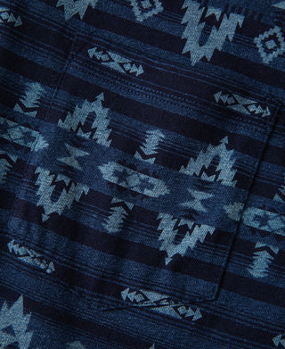 pocket detail of Dark Indigo Navajo-Inspired Pocket T-Shirt