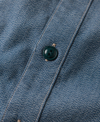 1930s Jaspé Workshirt - Grayish Blue