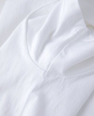 7.2 oz Cotton V-Neck Tubular T-Shirt - White