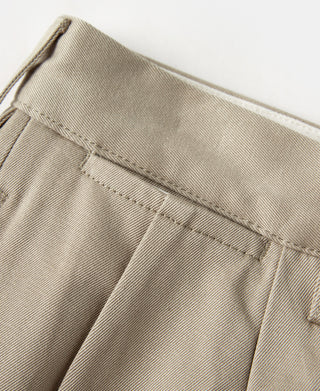Lot 830 1940s Two Tuck Chino Trousers - Khaki