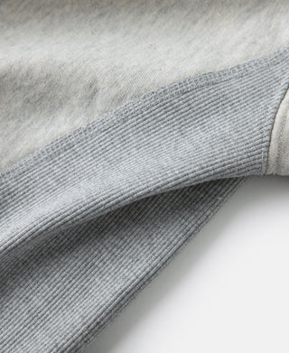 1960s Reverse Weave Double-V Crewneck Sweatshirt - Apricot Gray