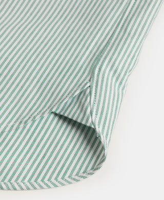 Lot 219 Button Down Oxford Shirt - Green Stripe