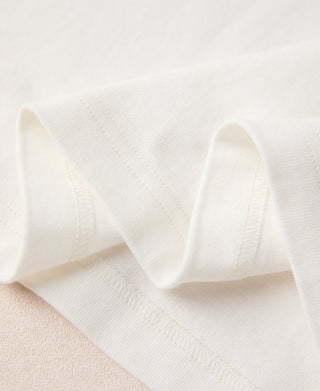 1930s 10.5 oz Cotton Loopwheel Tubular Henley Shirt - White