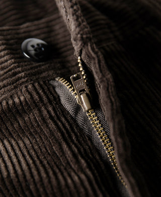 1960s Double Pleated Corduroy Trousers - Brown