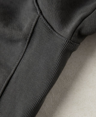 1950s Heavyweight Cotton Fleece Hoodie - Dark Gray