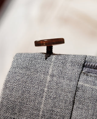 1940s Gray Striped Wool Suit Trousers