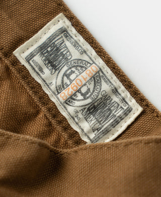 Canvas Double Knee Work Trousers - Brown
