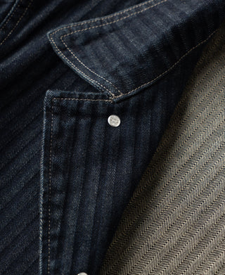 1920s Herringbone Denim Work Jacket