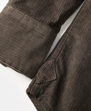 Bolero Embroidered Corduroy Western Shirt - Brown