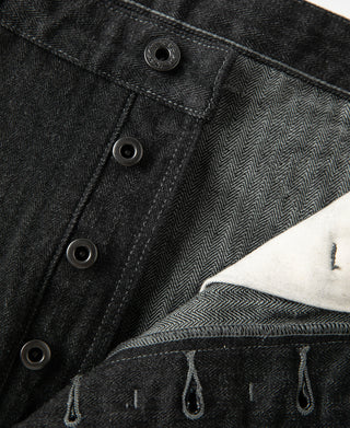 Lot 813J 15.5oz HBT Black Selvedge Denim Jeans