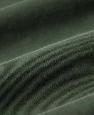 fabric texture of Green Sun-Washed Cotton Long Sleeve T-Shirt 