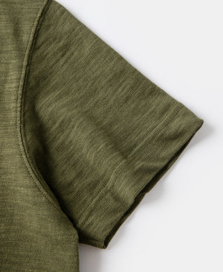 Heavyweight Cotton Gusset Tubular T-Shirt - Green