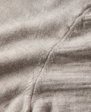 Lightweight Slub Cotton Knit Polo - Oatmeal