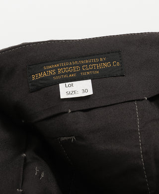 Hollywood Waisted Wool Blend Trousers - Brown