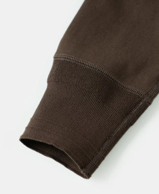 Vintage Long Sleeve Henley Shirt - Coffee