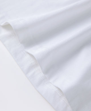 7.2 oz Cotton V-Neck Tubular T-Shirt - White