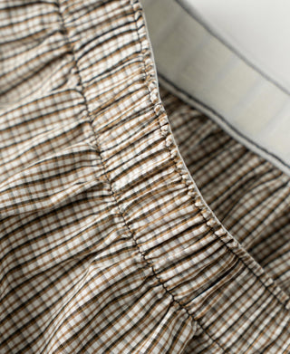 1950s Cotton Boxer Shorts - Brown Stripes