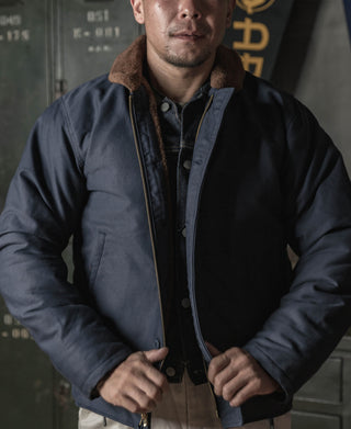 1943 US Navy 1st N-1 Woolen Deck Jacket - Navy Stencil