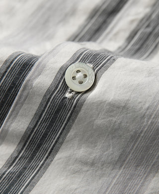 1940s Seersucker Stripe Shirt - White