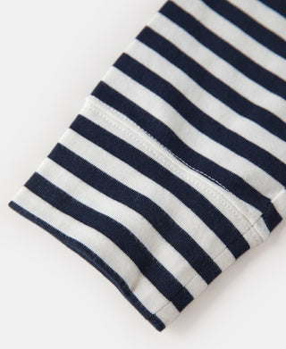 Classic Fit Breton Stripe Cotton Jersey Hoodie