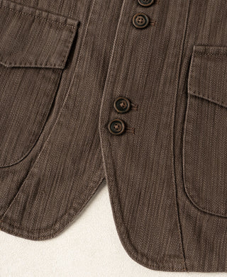 1930s Herringbone Tailored Waistcoat