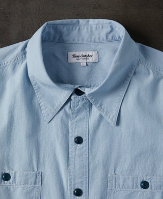 Military Wash Chambray Short Sleeve Workshirt