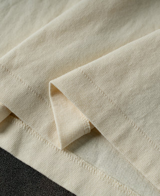 Regular Fit Heavyweight Tubular Jersey T-Shirt - Cream White