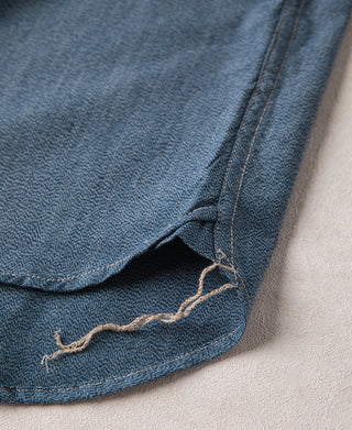 1930s Jaspé Workshirt - Grayish Blue