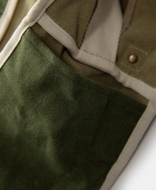 interior pocket view of Cotton Canvas Crossbody Messenger Bag