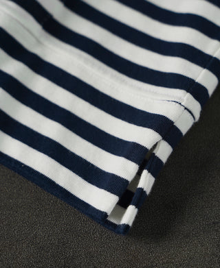 Classic Fit Breton Stripe Cotton Jersey Hoodie