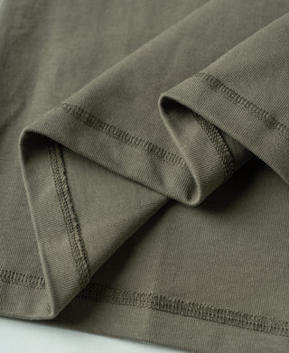 Vintage Long Sleeve Henley Shirt - Light Olive